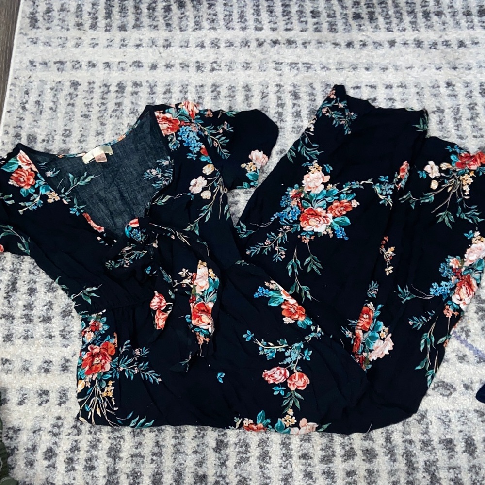 Band of Gypsies Floral Jumpsuit size small